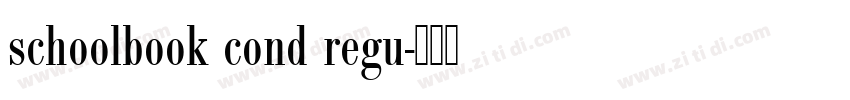 schoolbook cond regu字体转换